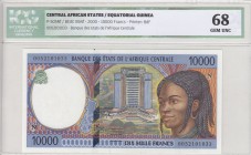 Central African States, 10.000 Francs, 2000, UNC, p505Nf
ICG 68, High Condition
"N" Equatorial Guinea
Serial Number: 0052101033
Estimate: 75-150
