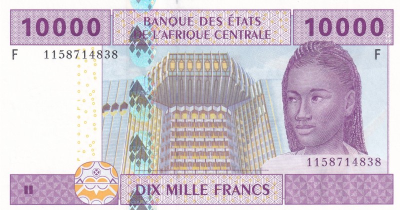 Central African States, 10.000 Francs, 2002, UNC, p510F
"F" Equatorial Guinea
...