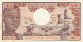 Chad, 500 Francs, 1974, AUNC, p2a
Serial Number: Z4 55179
Estimate: 50-100