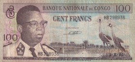 Congo Democratic Republic, 100 Francs, 1962, VF, p6
Serial Number: HB298936
Estimate: 15-30