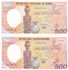 Congo Republic, 500 Francs, 1987,1991, UNC, p8, (Total 2 banknotes)
Serial Number: Q,02 040047673,Q,04 090489732
Estimate: 50-100