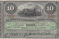 Cuba, 10 Pesos, 1896, UNC, p49d, SPECIMEN
Serial Number: 889526
Estimate: 25-50