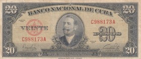 Cuba, 20 Pesos, 1949, VF, p80a
20 Pesos
Serial Number: C988173A
Estimate: 10-20