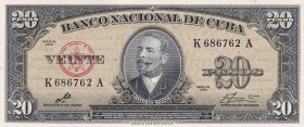 Cuba, 20 Pesos, 1960, UNC, p80c
Sign: Che Guevara
Serial Number: K 686762 A
Estimate: 15-30