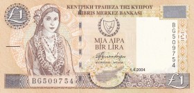 Cyprus, 1 Pound, 2004, UNC, p60
Serial Number: BG509754
Estimate: 10-20