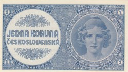 Czechoslovakia, 1 Koruna, 1946, UNC, p58s, SPECIMEN
Estimate: 20-40