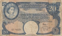East Africa, 20 Shillings, 1958/1960, VF, p39
Queen Elizabeth II. Potrait
Serial Number: S2 76023
Estimate: 150-300