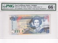 East Caribbean States, 10 Dollars, 1993, UNC, p27a
PMG 66 EPQ
Queen Elizabeth II. Potrait
Serial Number: A576370A
Estimate: 70-140