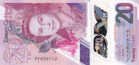 East Caribbean States, 20 Dollars, 2019, UNC, pNew
Queen Elizabeth II portrait, Polymer plastic banknote
Serial Number: PF656112
Estimate: 25-50