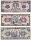 Ecuador, 5-20-100 Sucres, 1983/1988, UNC, p108; p121; p123, (Total 3 banknotes)
Serial Number: HZ 10515615, LS 01022619, VU 13359849
Estimate: 10-20