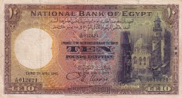 Egypt, 10 Pounds, 1945, FINE, p23b
Serial Number: X/95 012621
Estimate: 75-150