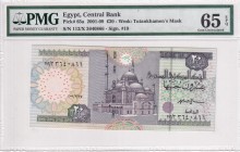Egypt, 20 Pounds, 2001, UNC, p65a
PMG 65 EPQ
Serial Number: 112/X 3640866
Estimate: 20-40