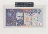 Estonia, 500 Krooni, 1996, UNC, p81a
Low Serial Number
Estonian bank in its special packaging.
Serial Number: AP000261
Estimate: 100-200
