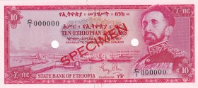 Ethiopia, 10 Dollars, 1961, UNC, p20s, SPECIMEN
Serial Number: C/1 000000
Estimate: 150-300