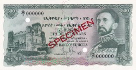 Ethiopia, 500 Dollars, 1961, UNC, p24s, SPECIMEN
Serial Number: G/1 000000
Estimate: 200-400