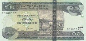 Ethiopia, 100 Birr, 2000/2008, UNC, p52d
Serial Number: BD5005321
Estimate: 20-40