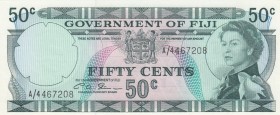 Fiji, 50 Cents, 1971, AUNC, p64b
Queen Elizabeth II. Potrait
Serial Number: A/4467208
Estimate: 20-40