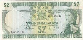 Fiji, 2 Dollars, 1974, AUNC, p72
Queen Elizabeth II. Potrait
Serial Number: B/3911242
Estimate: 40-80