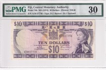 Fiji, 10 Dollars, 1974, VF, p74b
Queen Elizabeth II. Potrait
Serial Number: A/3 837736
Estimate: 300-600
