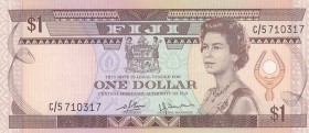 Fiji, 1 Dollar, 1980, UNC, p76
Queen Elizabeth II. Potrait
Serial Number: C/5 710317
Estimate: 30-60