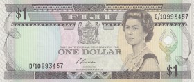 Fiji, 1 Dollar, 1987, UNC, p86a
Queen Elizabeth II. Potrait
Serial Number: D/10993457
Estimate: 10-20