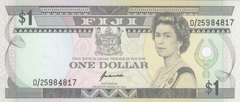 Fiji, 1 Dollar, 1993, UNC, p89a
Queen Elizabeth II. Potrait
Serial Number: D/2...