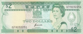 Fiji, 2 Dollars, 1995, UNC, p90a
Queen Elizabeth II. Potrait
Serial Number: D/19232251
Estimate: 15-30