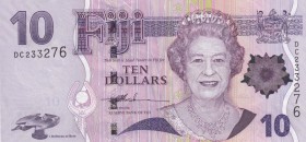 Fiji, 10 Dollars, 2007, UNC, p111a
Queen Elizabeth II. Potrait
Serial Number: DC233276
Estimate: 15-30