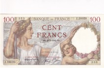 France, 100 Francs, 1942, UNC, p94
Serial Number: Z.28020 353
Estimate: 100-200