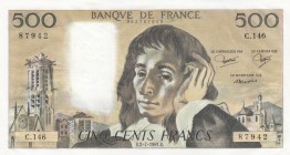 France, 500 Francs, 1981, XF(+), p156e
There are pinholes
Serial Number: C.146 87942
Estimate: 15-30