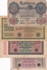 Germany, 20-1.000-20.000-50.000.000 Mark, (Total 4 banknotes)
20 Mark, 1914, FINE, p46b; 1.000 Mark, 1922, VF, p76; 20.000 Mark, 1923, VF, p85; 50.00...