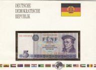 Germany - Democratic Republic, 5 Mark, 1987, UNC, p27b, FOLDER
Serial Number: UD 056859
Estimate: 15-30