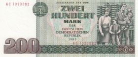 Germany - Democratic Republic, 200 Mark, 1985, UNC, p32
There is a fluctuation caused by the structure of money.
Serial Number: AC7323092
Estimate:...
