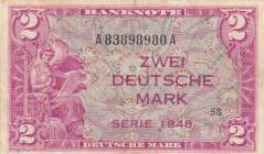 Germany - Federal Republic, 2 Mark, 1948, VF, p3a
Serial Number: A 83898980 A
Estimate: 40-80