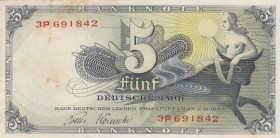 Germany - Federal Republic, 5 Mark, 1948, XF, p13e
Serial Number: 3P 691842
Estimate: 250-500