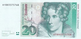 Germany - Federal Republic, 20 Deutsche Mark, 1993, AUNC, p39b
Serial Number: AY8833757G8
Estimate: 40-80
