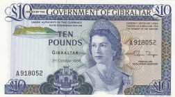 Gibraltar, 10 Pounds, 1986, UNC, p22b
Queen Elizabeth II. Potrait
Serial Number: A918052
Estimate: 50-100