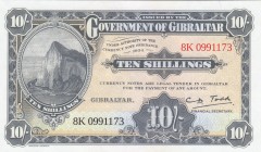 Gibraltar, 10 Shillings, 2018, UNC, pNew
Serial Number: 8K 0991173
Estimate: 10-20