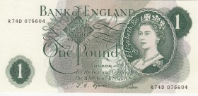 Great Britain, 1 Pound, 1966/1970, UNC(-), p374e
Queen Elizabeth II. Potrait
Serial Number: R74D 075604
Estimate: 15-30