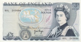 Great Britain, 5 Pounds, 1973/1980, XF, p378b
Queen Elizabeth II. Potrait
Serial Number: 80L 243686
Estimate: 25-50
