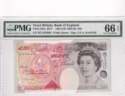 Great Britain, 50 Dollars, 1994, UNC, p388a
PMG 66 EPQ
Queen Elizabeth II. Potrait
Serial Number: B73 894906
Estimate: 175-350