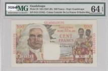 Guadeloupe, 100 Francs, 1947/49, UNC, p35
PMG 64 EPQ
Serial Number: B.51 21342
Estimate: 750-1500