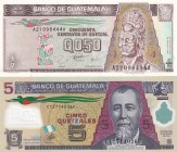 Guatemala, 1/2-5 Quetzales, 1996/2013, UNC, p96; p122, (Total 2 banknotes)
Serial Number: A21098444A, C12714036F
Estimate: 10-20