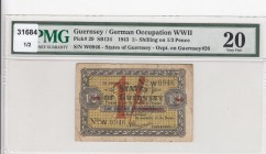 Guernsey, 1 Shilling, 1943, VF, p29
PMG 20
Serial Number: W0946
Estimate: 200-400