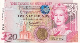Guernsey, 20 Pounds, 2018, UNC, pNew
Queen Elizabeth II. Potrait
Serial Number: TG/W 004102
Estimate: 60-120