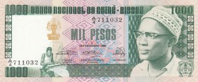 Guinea-Bissau, 1.000 Pesos, 1978, UNC, p8b
Serial Number: A/4 711032
Estimate: 10-20