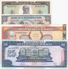 Haiti, 1-2-20-25 Gourdes, UNC, (Total 4 banknotes)
1 Gourde, 1989, p253; 2 Gourdes, 1992, p260; 20 Gourdes, 2001, p271A; 25 Gourdes, 2015, p266
Seri...