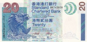 Hong Kong, 20 Dollars, 2003, UNC, p291
Serial Number: BK743828
Estimate: 10-20