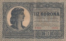 Hungary, 10 Korona, 1919, FINE, p41
Serial Number: P3049 162244
Estimate: 40-80