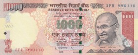 India, 1.000 Rupees, 2011, XF, p107b
Serial Number: 3FH 990110
Estimate: 10-20